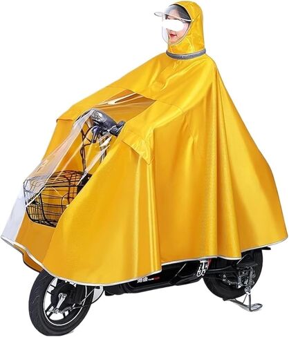 Waterproof rain Poncho, Electric Bike Rainwear, Universal Mobility Cape Cover Rainwear Hooded Cycling Unisex Windproof Rain Poncho for E-Bike, Scooter(Dark Blue,Medium) in Saudi Arabia