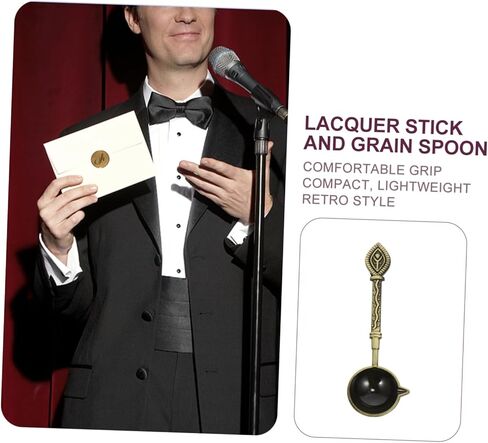 DOITOOL Golden Retro Wax Sealing Spoon High Temperature Resistant Melting Supply for Envelopes Parcels Wedding Invitations Unique Household Wax Seal Stamp Tool and Decorative Craft in Saudi Arabia