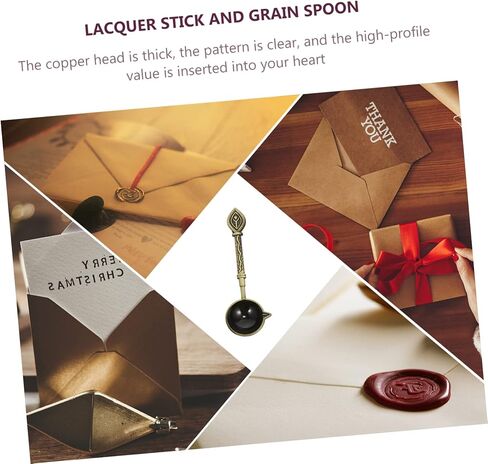 Seal Melting Spoon Non Slip Metal Wax Spoon for Sealing Envelopes Easy to Clean and Store Vintage Style Tabletop Decoration in Saudi Arabia