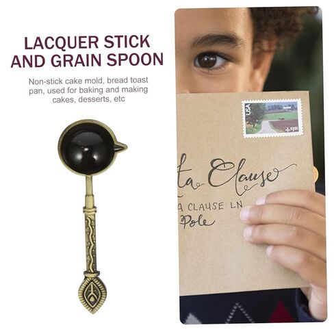 Homoyoyo Golden Metal Wax Sealing Spoon for Stamp Wax Beads Melting High Temperature Resistant Creative Melting Spoon for DIY Envelope Sealing Wedding Invitations Parcels and Party Use in Saudi Arabia