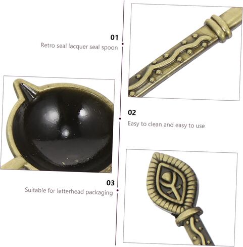 DOITOOL Metal Wax Sealing Spoon for Melting Wax Beads Durable Sealing Stamp Tool with Comfortable Grip Lightweight Household Accessory for Letter Decoration and DIY Gifts in Saudi Arabia