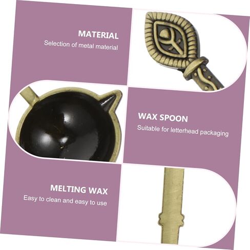 DOITOOL Metal Wax Sealing Spoon for Melting Wax Beads Durable Sealing Stamp Tool with Comfortable Grip Lightweight Household Accessory for Letter Decoration and DIY Gifts in Saudi Arabia
