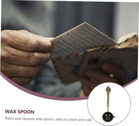 DOITOOL Metal Wax Sealing Spoon for Melting Wax Beads Durable Sealing Stamp Tool with Comfortable Grip Lightweight Household Accessory for Letter Decoration and DIY Gifts in Saudi Arabia