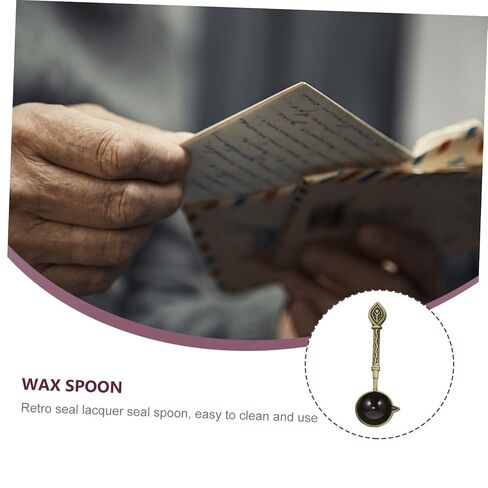 NUOBESTY Metal Wax Sealing Spoon for Melting Wax Seals Durable Metal Melting Spoon for Stamp Sealing for Envelopes Invitations and DIY Seals in Saudi Arabia