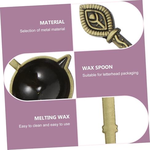 NUOBESTY Metal Wax Sealing Spoon for Melting Wax Seals Durable Metal Melting Spoon for Stamp Sealing for Envelopes Invitations and DIY Seals in Saudi Arabia