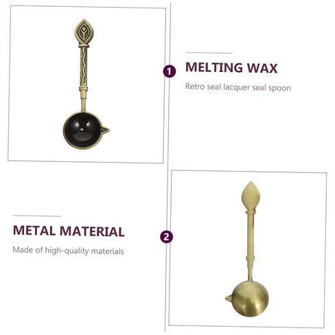 NUOBESTY Metal Wax Sealing Spoon for Melting Wax Seals Durable Metal Melting Spoon for Stamp Sealing for Envelopes Invitations and DIY Seals in Saudi Arabia