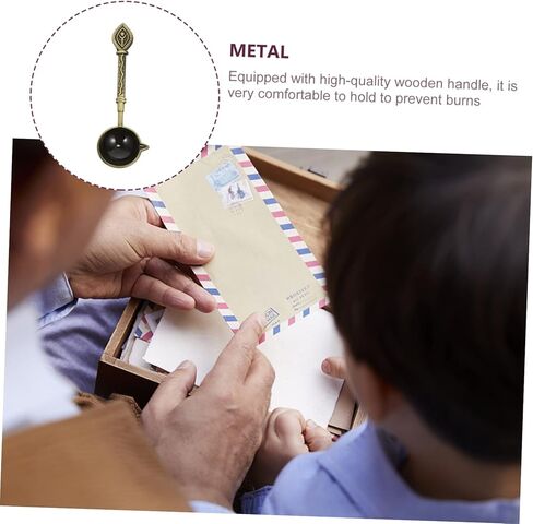 TEHAUX Metal Wax Sealing Spoon for Envelope Sealing High Temperature Resistant Melting Spoon for DIY Durable Professional and Crafts Golden Finish in Saudi Arabia