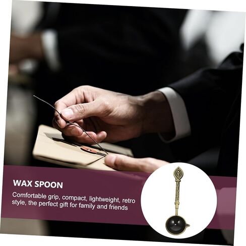 Seal Spoon for Melting Sealing Wax Non Slip Design Melting Spoon for Stamp Compact and Easy to Clean with Comfortable Heat Resistant Handle Vintage Style in Saudi Arabia