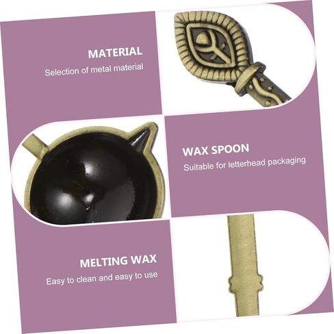 Artibetter Creative Seal Spoon for Melting Wax Beads Non Slip Design for Safe DIY Sealing Envelopes Invitations and Letters Comfortable Heat Resistant Handle for Wedding and Party Use in Saudi Arabia