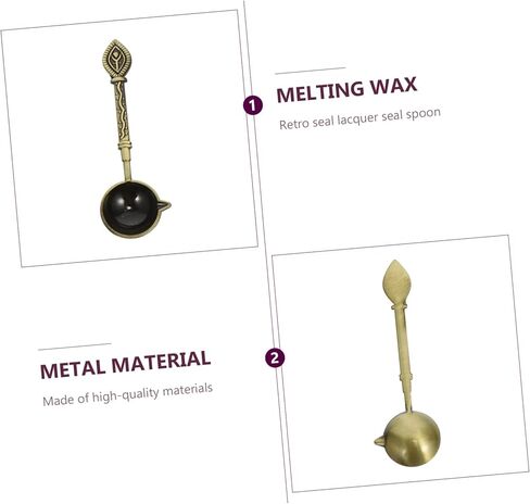 Artibetter Creative Seal Spoon for Melting Wax Beads Non Slip Design for Safe DIY Sealing Envelopes Invitations and Letters Comfortable Heat Resistant Handle for Wedding and Party Use in Saudi Arabia