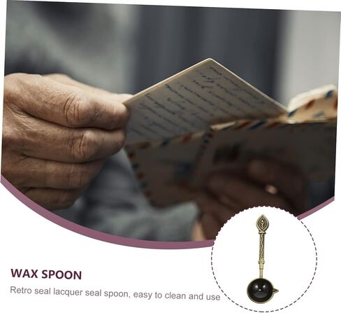 Artibetter Creative Seal Spoon for Melting Wax Beads Non Slip Design for Safe DIY Sealing Envelopes Invitations and Letters Comfortable Heat Resistant Handle for Wedding and Party Use in Saudi Arabia