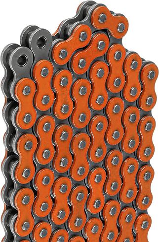 سلسلة قيادة Caltric Orange 520-Pitch 120-Links متوافقة مع ATV/UTV/Quad/Side X Side/الدراجة النارية/Dirtbike/مع برشام ومشبك على الوصلات الرئيسية in Kuwait