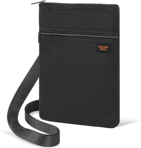 Desing Wish RFID Blocking Passport Holder for Travel Neck Wallet with Adjustable Lanyard 6 Compartments Pouches Passport Wallet for Family (Navy Blue) in Saudi Arabia
