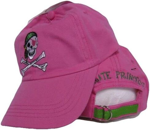 Pink Pirate Princess Skull Crossbones Jolly Roger Girl Embroidered Hat Cap in Saudi Arabia