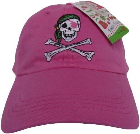 Pink Pirate Princess Skull Crossbones Jolly Roger Girl Embroidered Hat Cap in Saudi Arabia