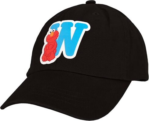 Sesame Street Elmo & Abby Kids Toddler Cap with Initial, Toddler Boys Hat, Youth Girl Baseball Cap, Cute Toddler Baseball Cap in Saudi Arabia