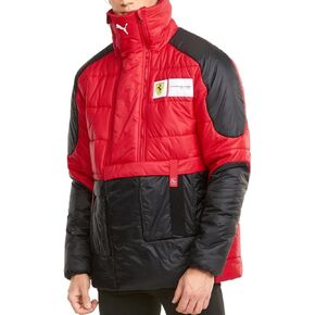 Puma Mens Scuderia Ferrari Race بيان مبطن نصف سحاب معاطف سترات ملابس خارجية كاجوال هوك وحلقة إغلاق - أسود - مقاس L in Saudi Arabia