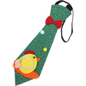 LIFKOME Adjustable Easter Necktie Adults Cartoon Chick Tie Green Strap Festive Party Accessory and Holiday Gatherings in Saudi Arabia
