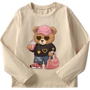 Girl's Cute Graphic Sweatshirt Long Sleeve Crew Neck Casual Fall Pullover Tops in Saudi Arabia