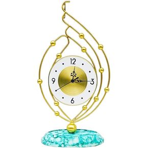 Circular Chinese Decorative Iron Silent Walking Clock Imitation Marble in Saudi Arabia