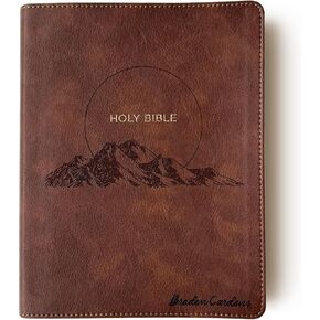 NKJV Journaling Bible | Featuring Hand Illustrated Design of a Mountain Range | Includes Your Custom Engraved Personalized Name on Cover in Kuwait