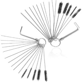 2 Pieces Carburetor Cleaner Tool Kit – 10 Cleaning Needles 5 Brushes and 1 Throttle Wrench for ATV UTV Motorcycle Moped Welder Carb – Carb Jet Dirt Remover and Pipe Cleaning Kit in Kuwait