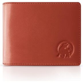 Full-Grain Leather RFID Wallet for Men, Minimalist Slim Mens Bifold Wallet with Cash Pocket, 8 Card Slots (Lion Brown) in Saudi Arabia