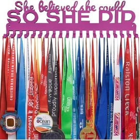 He Believed He Could SO HE DID Medal Hanger Holder Display Rack for All Sports Metal Steel Medal Hanger Holder,Wresting Medal Holder for boys in 16" Long,Medal Holder for Wall in Kuwait