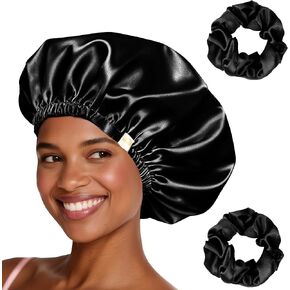Bonnet Sleeping for Women Satin Hair Bonnet, Anti Frizz Silk Sleep Cap Women-Hair Accessories Medium in Saudi Arabia