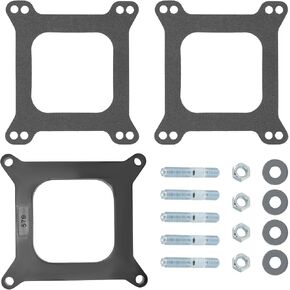 Open Center Phenolic Carburetor Spacer 1/2" Fit for Holley AFB Edelbrock SBC BBC 4BBL BB SB for Chevy Ford 350 with Gasket Screws Kit in Kuwait