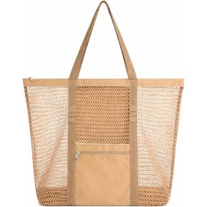 حقيبة شاطئ شبكية للسيدات، حقيبة شاطئ أنيقة للسباحة والسفر وأساسيات العطلات، تصميم خفيف الوزن بجانب حمام السباحة in Kuwait