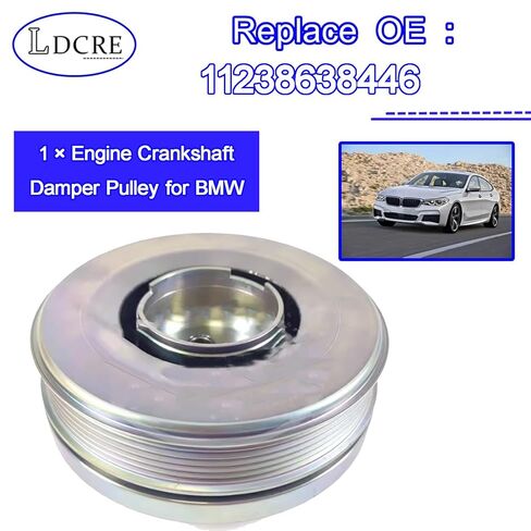 Engine Crankshaft Pulley Vibration Damper – Replaces 11238638446 – Fit for BMW 1/2/3/4/5/6/7 Series 2015-2022, X3/X4, Z4 – 120i 125i 218i 220i 230i 318i 320i 320e 330i 330e 420i 430i 520i 520e 530i in Saudi Arabia