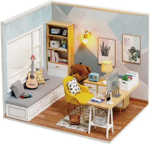 DIY Collectible Building Accessories - Sunshine House Set | Model House with Furniture, Ideal for Birthday and Party in Saudi Arabia