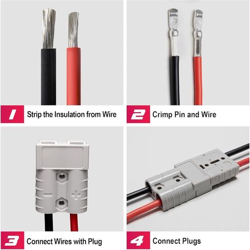 Spurtar 175A 1/0 AWG Battery Quick Connect Disconnect Fits 1/0 AWG Cable Wire Harness Plug for Winches, Trailer or Other Electrical Devices, Gray, 2 Pack in Saudi Arabia