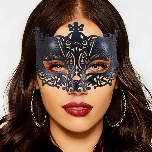 Masquerade Mask for Women Venetian Metal Masks Ball Mardi Gras Mask Proms Face Mask for Halloween Costume in Saudi Arabia