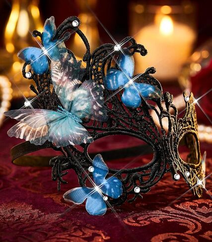 Butterfly Masquerade Mask for Women, Lace Phoenix Classic Ball Masks, Venetian Costume Party Accessories in Saudi Arabia