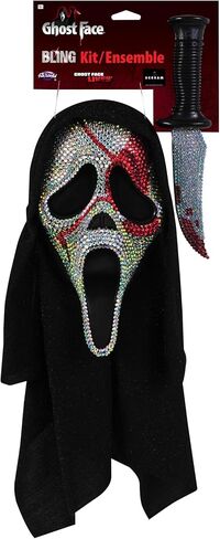 Fun World Ghost Face Bloody Bling Mask and Knife Set in Saudi Arabia