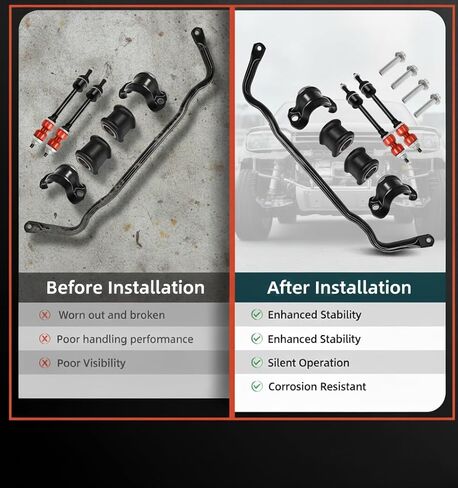 YVZ 55398938ac Front Suspension Stabilizer Bar and Front Sway Bar Link Kit with Bushing Kit Fit For 2009-2010 Dodge Ram 1500,2011-2018 Ram 1500,2019-2022 Ram 1500 Classic 4WD # 55398938AB in Kuwait