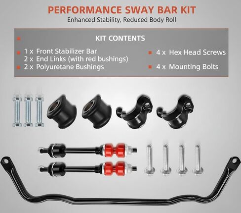 YVZ 55398938ac Front Suspension Stabilizer Bar and Front Sway Bar Link Kit with Bushing Kit Fit For 2009-2010 Dodge Ram 1500,2011-2018 Ram 1500,2019-2022 Ram 1500 Classic 4WD # 55398938AB in Kuwait