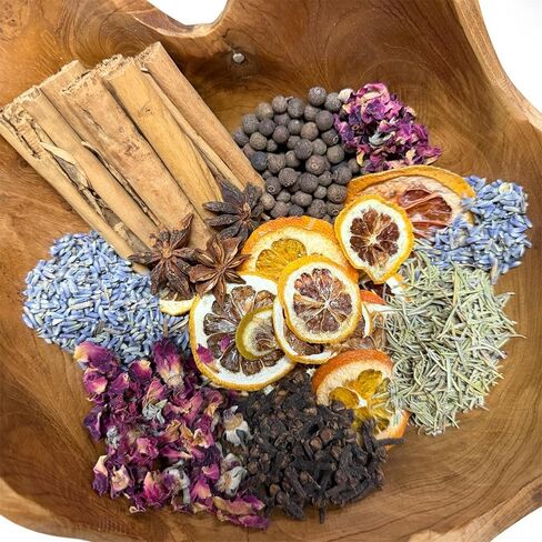 Kejora USA Handcrafted Potpourri Kit (Dried Citrus, Rose Buds, Lavender, Cinnamon, Star Anise, Cloves, Rosemary, All Star Spice) – Simmer, Art, Craft, Decor, Gift, Garnish etc -Mix and Match in Saudi Arabia