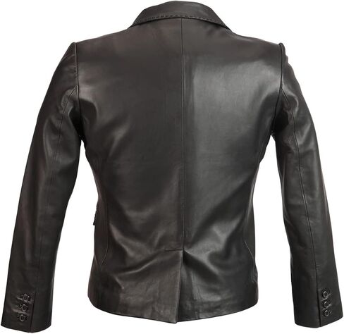 LL LEATHER LOVERS Women's Leather Coat - Button Down Closure Round Neck Lambskin Leather Bike Riding Coat, Jacket in Saudi Arabia