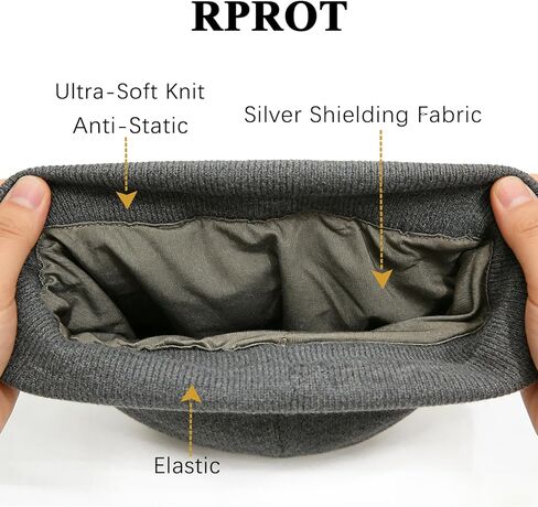 قبعة قطنية للحماية، قبعة فعالة مضادة للإشعاع بنسبة 99.99%، خلية حماية للقبعة E.M.F، شبكة WiFi 5G RF 19.6-25.2 بوصة in Kuwait