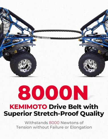KEMIMOTO 203589 3 قطع Go Kart KT196 أحزمة CVT متوافقة مع Coleman CK196-T، محول عزم الدوران Go Cart يناسب Manco 5959، Comet 203589 TAV2 Cart حزام غير متماثل Kartco 7628 in Kuwait