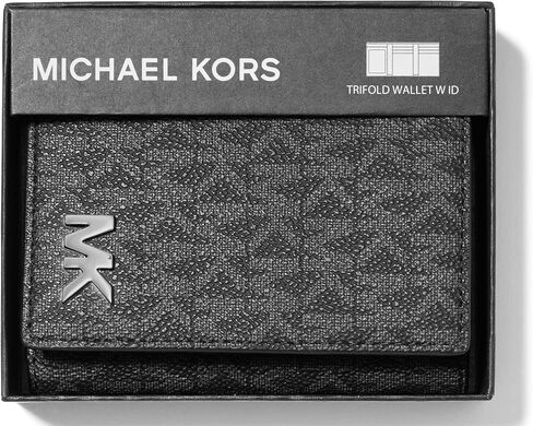 Michael Kors Men's Trifold W/Id Wallet/Solid MK Signature Small in Saudi Arabia