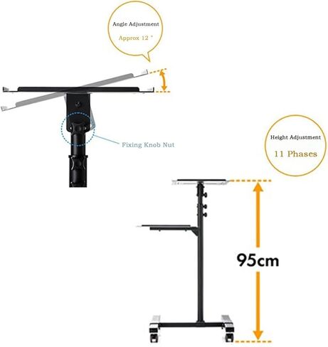 EERINESS Projector Stand Universal Projector Stand Bracket with Tray Mounted Universal Wheel Household Bedside Mobile Rotary Lifting Office Conference Room Projector Stand Tripod in Saudi Arabia