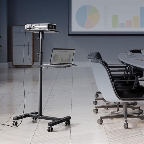 EERINESS Projector Stand Universal Projector Stand Bracket with Tray Mounted Universal Wheel Household Bedside Mobile Rotary Lifting Office Conference Room Projector Stand Tripod in Saudi Arabia