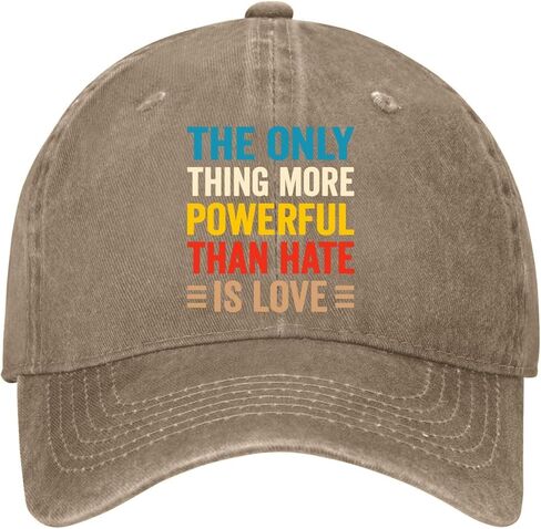 Thing More Powerful Than Hates is Loves Hat for Womens Aesthetic Washed in Saudi Arabia