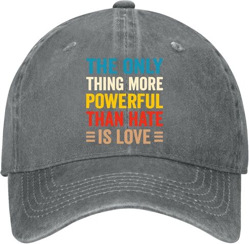 Thing More Powerful Than Hates is Loves Hat for Womens Aesthetic Washed in Saudi Arabia