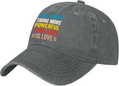 Thing More Powerful Than Hates is Loves Hat for Womens Aesthetic Washed in Saudi Arabia