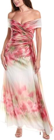 Badgley Mischka Gathered Chiffon Gown in Saudi Arabia